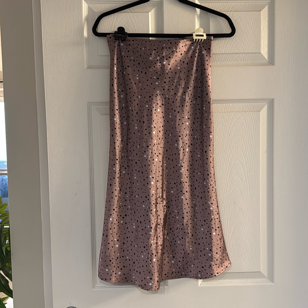 Purple polka dot skirt